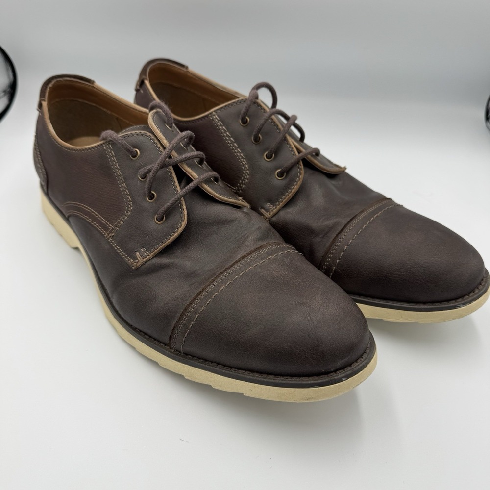 Dockers Murry Brown Cap Toe Oxford Men's Shoe with Anti-Microbial Sz 13